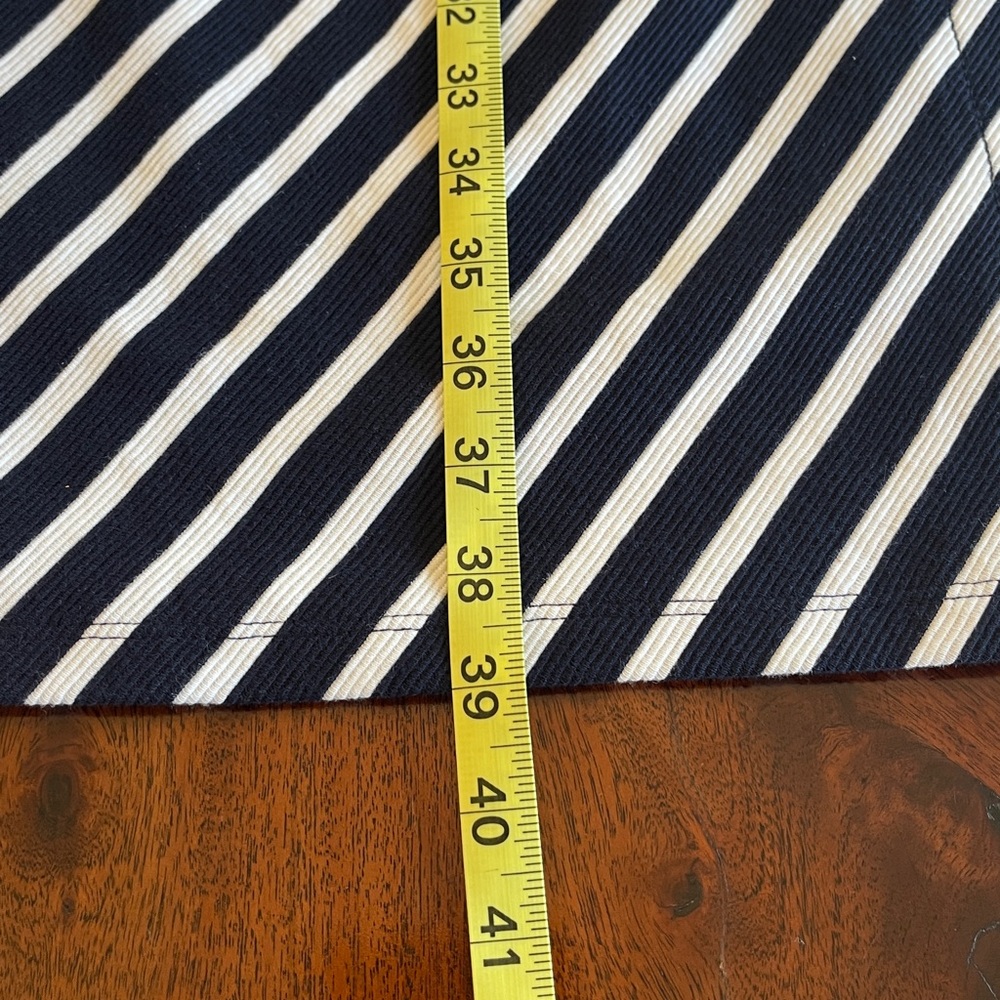 Talbots Navy Blue and White Chevron Midi Dress - Picture 3 of 5